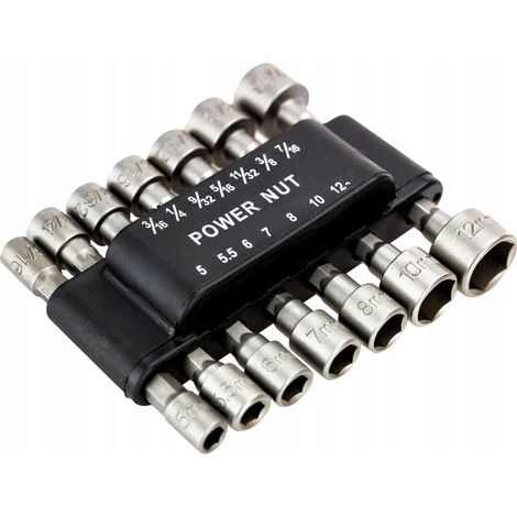 Jeu de clés à douille pour tournevis, 14 pièces, manche de 6,35 mm (1/4") (1/5)