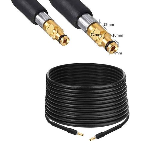 Tuyau de rechange pour nettoyeur haute pression Karcher K2 K3 K4 K5 K6 K7 Tuyau de nettoyage haute pression Connecteur rapide et libération rapide (1/4)