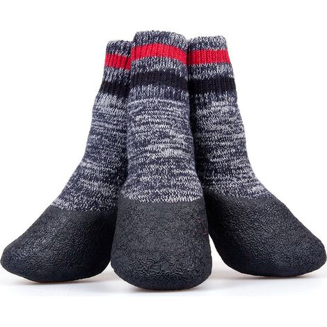 Chaussettes Pour Chiens - Imperméables Antidérapantes - Coton Respirant À Fermeture Velcro Réglable - Protection Des Pattes - Lot De 4
