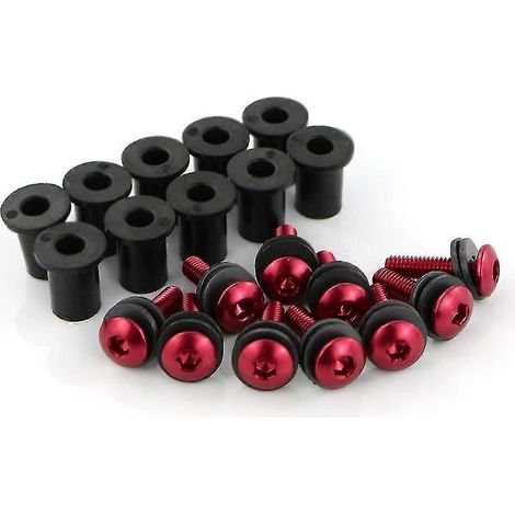 Kit de 10 vis et boulons M416 pour déflecteurs de pare-brise de moto (rouge) pour Ducati Panigale 899, 959, 1199 et 1299. (1/5)