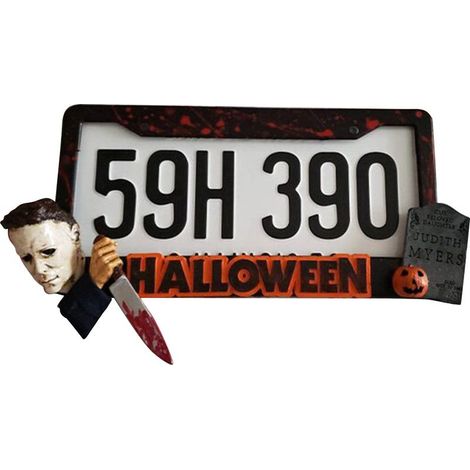 Cadre de plaque d'immatriculation d'Halloween - Cache-plaque d'immatriculation effrayant - Accessoires de voiture personnalisés (1/5)