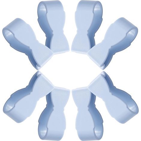 Juego de 8 pinzas antideslizantes para funda nórdica, sin aguja, para sábanas de cama, fijación multiusos para cortinas, azul (1/5)