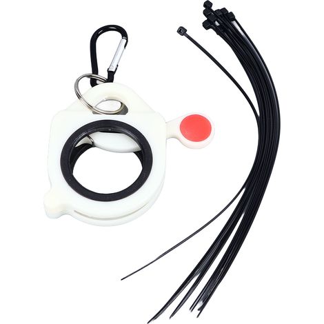 Lot Zip auto-adhésif réutilisable, organiseur de câbles lumineux plastique léger, pour usage intérieur et extérieur (1/5)