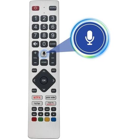 Télécommande SHWRMC0133 Compatible TV Sharp Aquos Ultra HD 4TC50BL5EF2AB 40BL2EA 40BL3EA 55BN6EA 40BL4EA 40BL5EA, Remplacement (1/5)