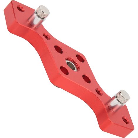Kit gabarit de chevilles auto-centrant perçage vertical aluminium pour menuiserie connexion planches bois avec 1 gabarit 3 bagues 2 boulons 2 tiges (1/5)
