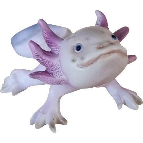 Dekofigur Axolotl klein 15 cm bunt Dekofigur