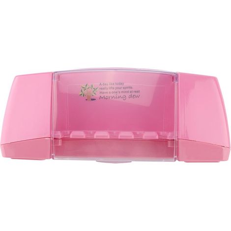 Porte-brosse à dents à ventouse 2 en 1 avec 5 emplacements - Rose - Boîte de rangement multifonctionnelle (1/5)