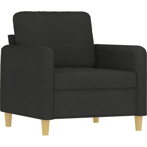 Fauteuil de Salon，Chaise，Fauteuil Noir 60 cm Tissu CFW712829 (1/5)