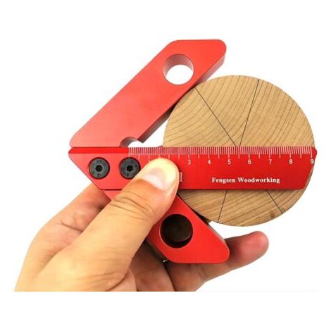 Calibrador de ángulo de centrado CCYKXA, herramienta de medición para carpintería, plantilla de centrado, plantilla de ángulo recto de 45/90 grados, regla de carpintero (1/4)