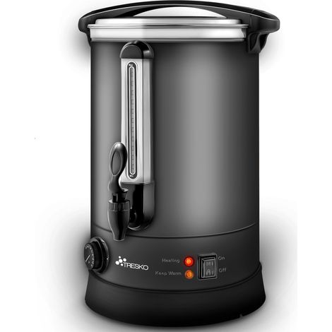 TRESKO Bouilloire à vin chaud grise 20L / 2500W machine à conserver en acier inoxydable bouilloire à vin chaud machine à vin chaud machine à boissons chaudes distributeur d'eau chaude