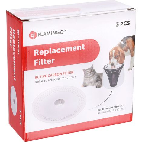 3 Filtres rechange pour Fontaine sensor Adriana noir pour chat et chien - Flamingo (1/4)