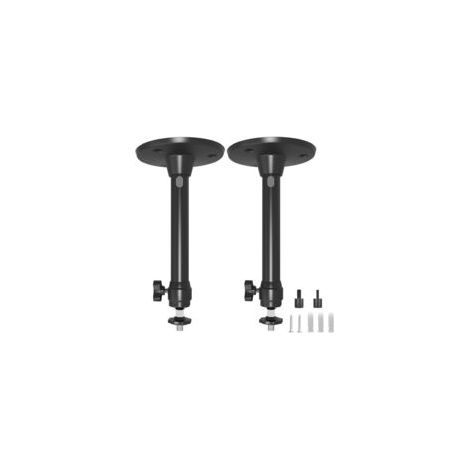 Mini support mural pour projecteur 175 mm compatible avec QKK/DR.J/DBPOWER/Anker/VANKYO/AAXA/Jinhoo/PVO/TMY, AuKing et la plupart des autres mini projecteurs Support en métal (noir, 2 pièces) (1/5)