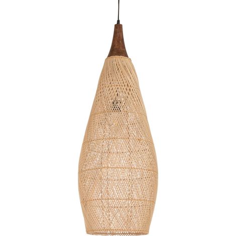 Lampara Techo Bambu Mango 37X37X115 Natural