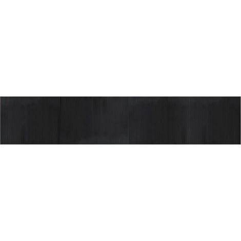 Tapis rectangulaire noir 80x400 cm bambou (1/5)