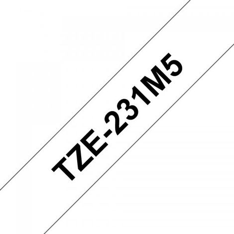 Nastro Laminato per Etichettatrici Brother TZE231M5 Nero/BiancoBrother