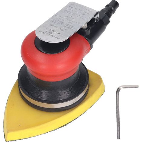 Jeffergarden Ponceuse pneumatique 1/4 pouce, polisseuse 90 PSI, longue ponceuse pneumatique vibrante triangulaire 10 000 tr/min-DOU