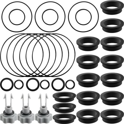 Kit de joints d'étanchéité pour pompe de filtre à sable 36 pièces – Joints toriques en nitrile – Soupape de décharge d'air – Compatible Intex