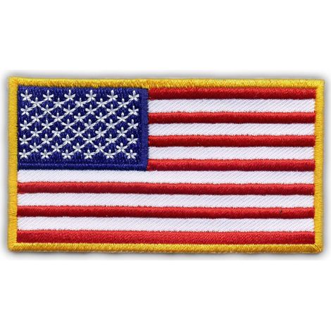 Aufnäher mit der Flagge der Vereinigten Staaten von Amerika – selbstklebende Rückseite – gestickter Aufnäher/Abzeichen/Emblem