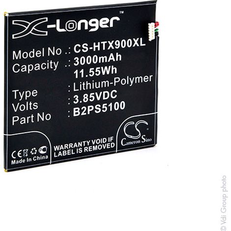 NX - Batterie téléphone, smartphone, GSM pour HTC 3.85V 3000mAh - 35H00255-00M35H00255- (1/4)