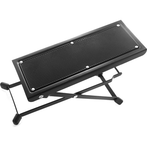 Repose-pieds de guitare pliable, réglable en hauteur, 4 positions, noir, pour guitariste classique (1/5)