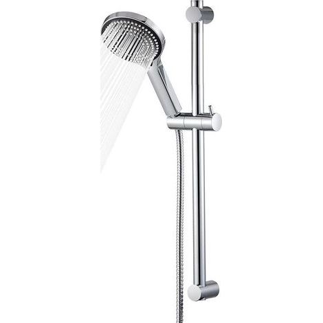 60 cm Duschstange, Duschsäule mit Duschkopf, Handbrause mit 6 Strahlarten und 1,6 m Schlauch, Chrom (1/5)