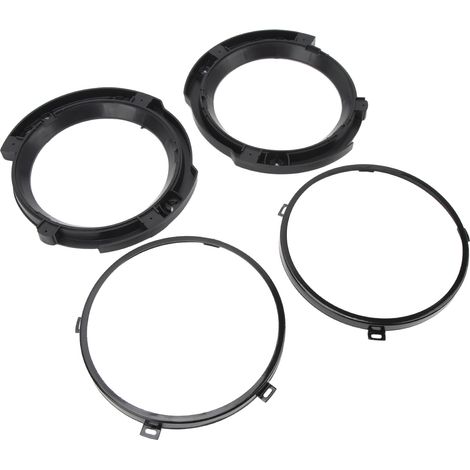 2x Support Anneau de Montage pour Phare Rond 7 Pouces Jeep Wrangler JK 2007-2018, Bracket Fixation Noir (1/5)