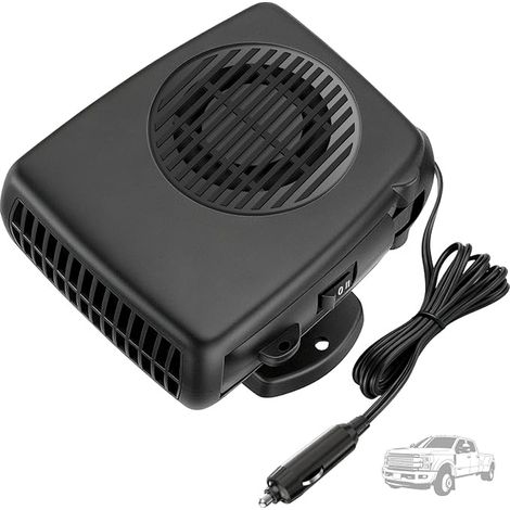 Chauffage Voiture Allume Cigare 12V 200W Chauffage Camping Car 12V avec Fonction Chauffage Ventilation Défroster Rapide 360 pour Voiture et Camping-Car Noir (1/2)