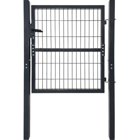 AUFUN 100 x100cm Porte de jardin Porte de cour Porte de jardin Avec serrure Porte de jardin (1/5)