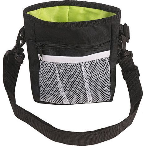 Sac de dressage pour chien sac de collation portable pour animal de compagnie sac de voyage pour animal de compagnie fournitures pour animaux de compagnie en plein air, noir