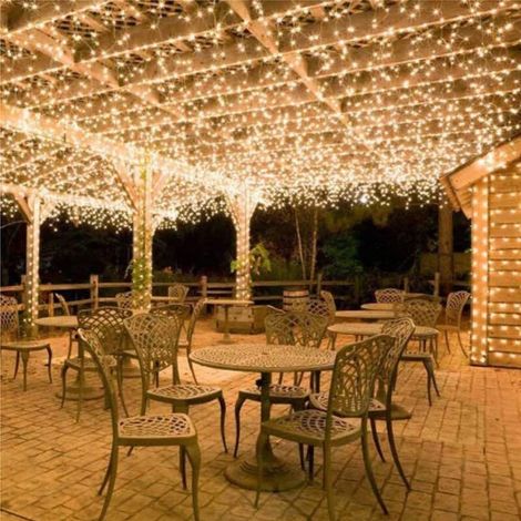 Guirlande lumineuse d'extérieur,Guirlande lumineuse d'extérieur,100m 2000 LED lumière conte de fées carnaval mariage extérieur jardin éclairage intérieur blanc chaud plug - in télécommande (1/5)