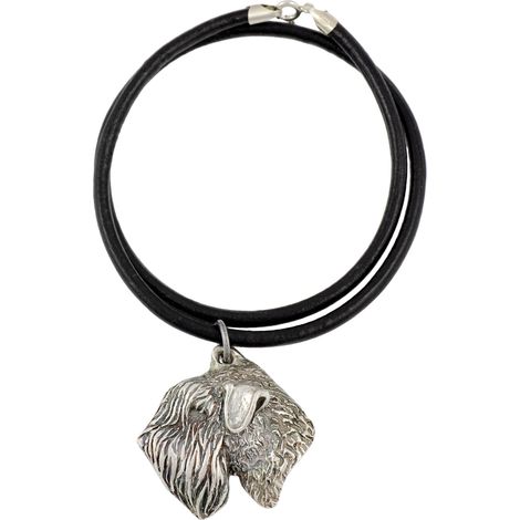 Terrier irlandés de pelo suave, collar para perro terrier de trigo, colgante plateado para amantes de los perros, joyería única de Art-Dog (1/5)