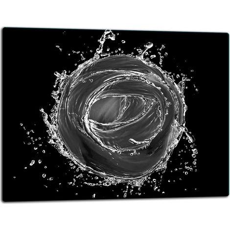 Tablero de corte de placa de vidrio 52x40 Agua negra (1/5)