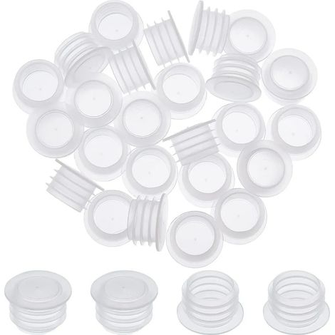 Lot de 25 bouchons en plastique transparent pour salières et poivrières, diamètre 1/2 pouce. Bouchons de rechange réutilisables.-AquaForge (1/5)