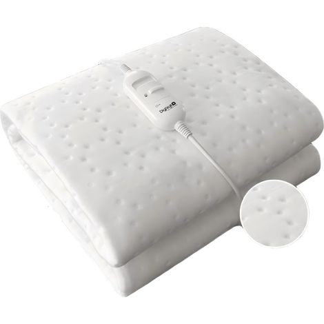 Couverture chauffante électrique DigiVolt individuelle, 70 W, 150 x 80 cm, design antidérapant. (1/2)