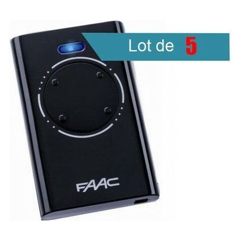Télécommande FAAC XT4 868 SLH NOIR Pack de 5 (1/2)