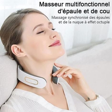 Massaggiatore cervicale intelligente, massaggiatore portatile per il collo, massaggiatore elettrico a impulsi per il collo con funzione riscaldante, 6 modalità (1/4)