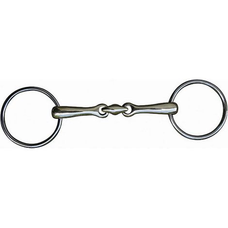 16,5 cm: Morso con oliva centrale in acciaio inox 14 mm e anelli 55 mm