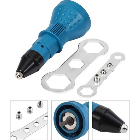 Pistolet à rivets sans fil – Adaptateur pour tournevis – Compatible rivets 2,4 à 4,8 mm – Installation rapide et facile (1/5)