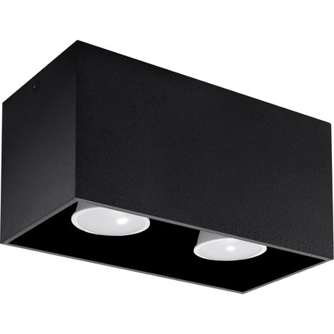 Deckenleuchte Delta 2 GU10 Schwarz Aluminium Lumino 03.171.81 (1/5)