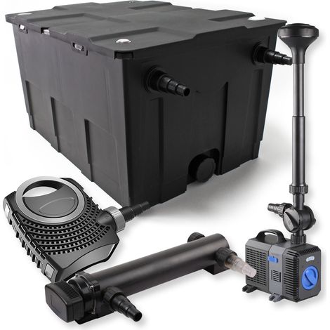 Set filtro estanques 60000l 24W UVC Clarificador NEO8000 70W Bomba Fuente