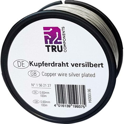 Fil de cuivre TRU COMPONENTS 1516010/50 1562130 Ø extérieur (sans vernis isolant): 1 mm 50 m (1/3)