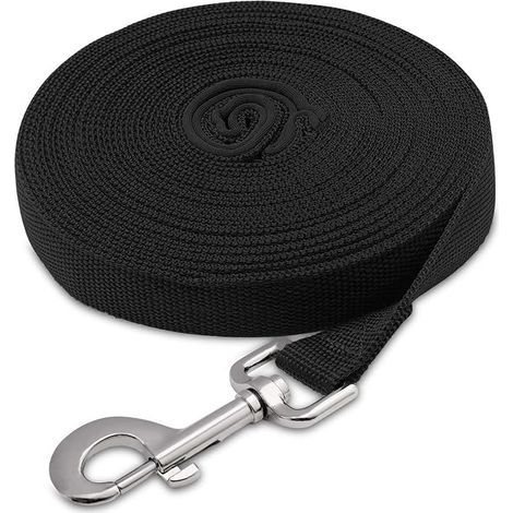 Guinzaglio da addestramento per cani da 5 m, in nylon leggero, con moschettone in metallo e impugnatura imbottita, ideale per addestramento, escursioni e spiaggia. (1/5)