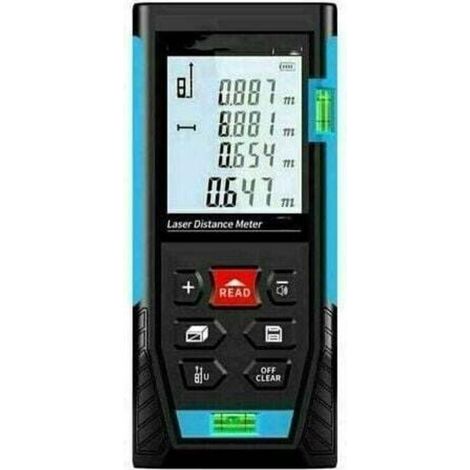Télémètre Laser 50m, Metre Laser, Calcule Distance Surface Volume, Fonction Pythagore, Stocker 99 données, Fonction Muet, IP54 (1/4)