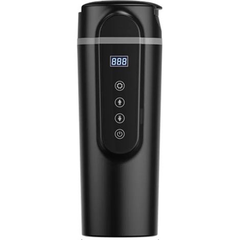 Bollitore elettrico per auto 12V/24V – Tazza riscaldante portatile con coperchio e controllo della temperatura, adatta per caffè, tè e latte