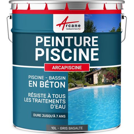Schwimmbadfarbe - Schwimmbeckenfarbe - Poolfarbe für Betonbecken, Poolbeschichtung ARCAPISCINE - Basaltgrau RAL 7012 - 10l