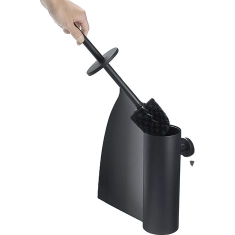 Toilettenbürste, Wandmontage, Korrosionsbeständig, schwarz (1/2)