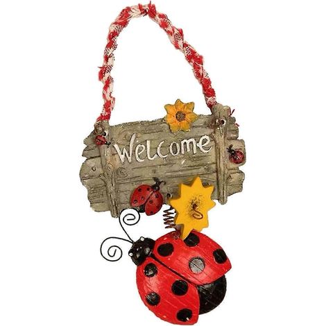 Décorations de bienvenue en résine pour jardin, fête et Pâques-Open Wings