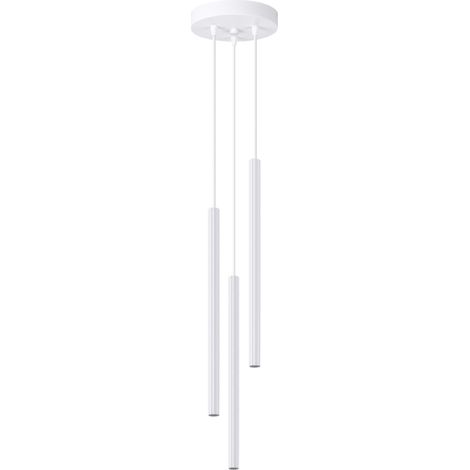 Suspension tube striée blanche ZENTRA 3xG9 Pure Lume (1/5)
