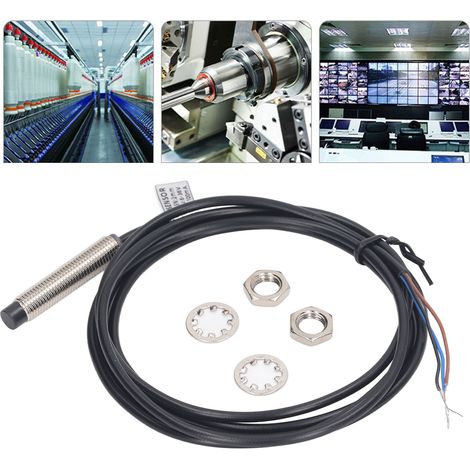 BERM@ Induktiver Näherungsschalter BEM-LJ8A3-2-Z/BY, 4er-Packung, mit 8 mm Durchmesser, flachem Kopf, Metallgehäuse, normalerweise offenem (NO) PNP-Dreileiter-DC-Kontakt, 6–36 V DC, 2 mm Erfassungsabs (1/5)
