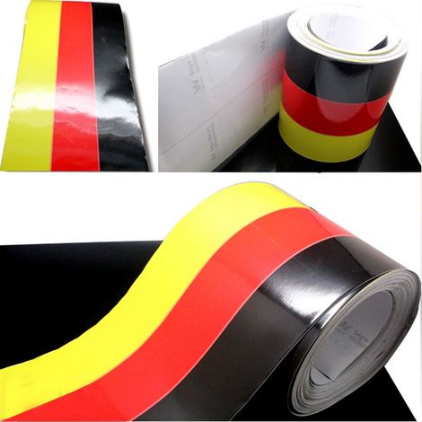 Fascia adesiva lucida bandiera Tedesca per carrozzeria auto - 15cm Misura - 150mm(15cm) x 1 Metro (1/5)